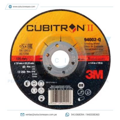 Disco de Desbaste Cubitron con Centro Hundido 3M