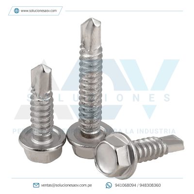 Tornillo Autoperforante Hexagonal Pulgada 304