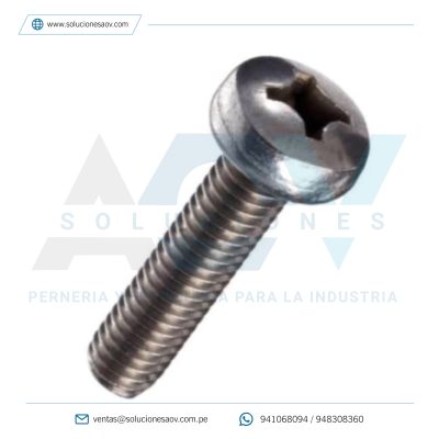 Stove Bolt Cab Pan Pulgada 304
