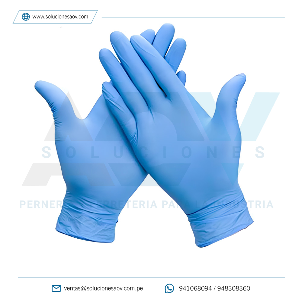 Guante De Nitrilo Desechable Sin Polvo (100 Und) Steelpro