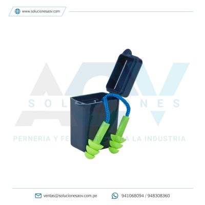 Tapón Auditivo Reutilizable EP-T06C 26Db (Bolsa X 100 Unidades) Steelpro