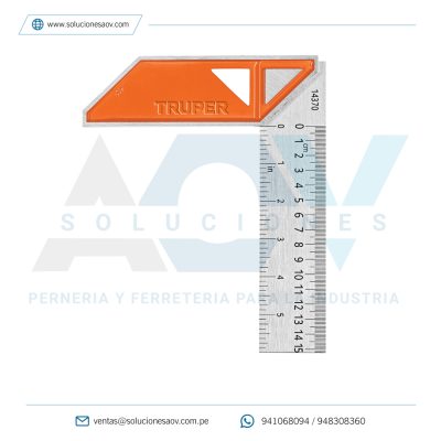 Escuadra 6″ Para Carpintero Con Mango 100% De Aluminio
