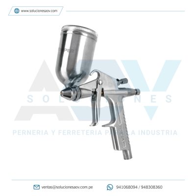 Pistola Compacta P/Retoque Lvmp Vaso Alum, 0.5 Mm, Truper