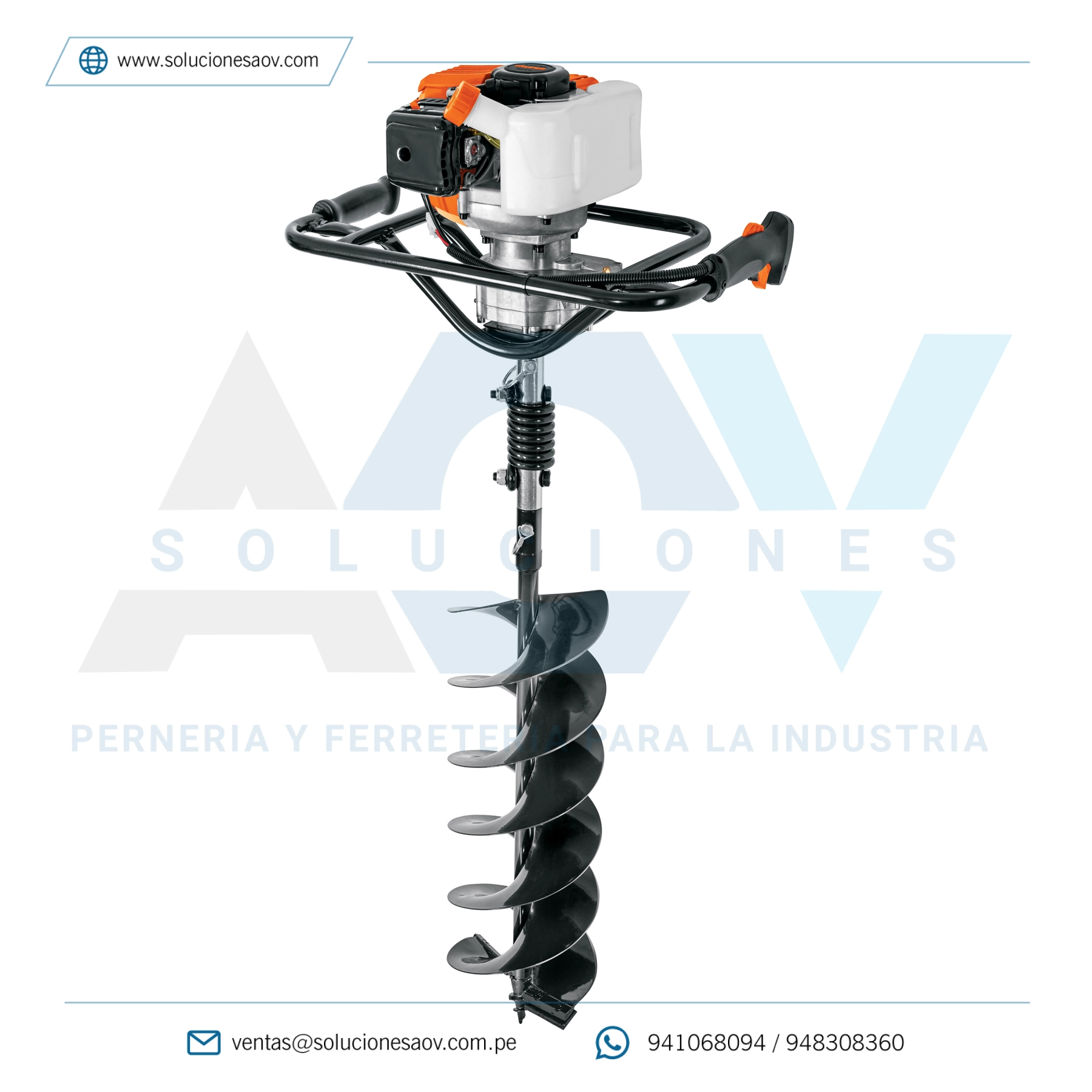 Ahoyadora/motoperforadora a gasolina 52 cc, Truper, 103204