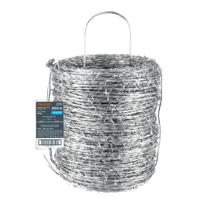 Rollo de alambre de púas de 200 m, BWG 17.5, Truper, 103403