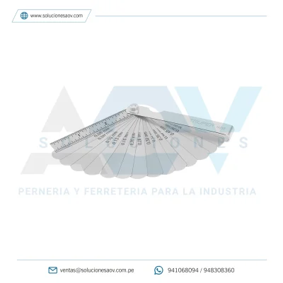 Calibrador de 15 hojas std / mm, Truper, 14395