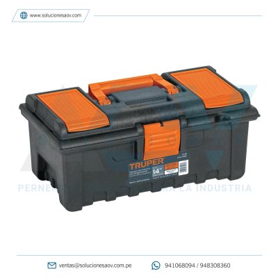 Caja para herramienta de 14″ con compartimentos, Truper, 11139