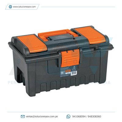 Caja para herramienta de 16″ con compartimentos, Truper, 11141