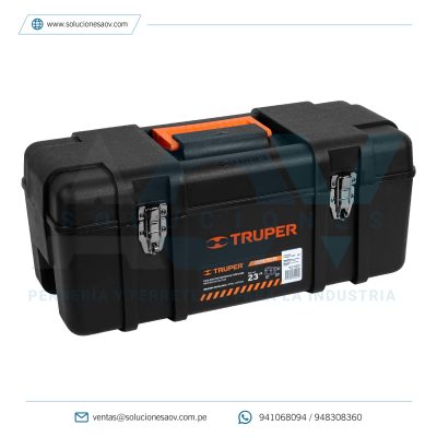 Caja para herramienta 23″ industrial con broches metálicos, Truper, 11506