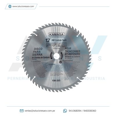 Disco sierra para madera 12 pulgadas de 60 dientes KAMASA