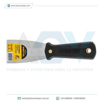 Espátula flexible 2″ con mango de plástico, Truper, 21515