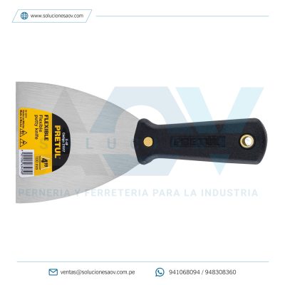 Espátula flexible 4″ con mango de plástico, Pretul, 21517