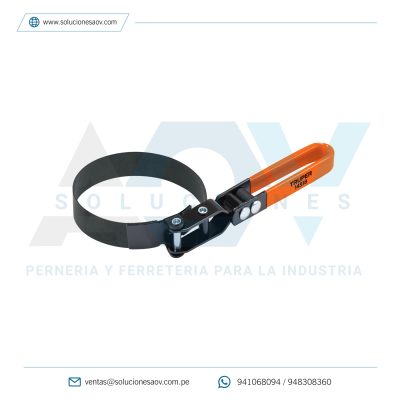 Llave de banda metálica 3-1/4″-3-3/4″ para filtro de aceite, Truper, 14518