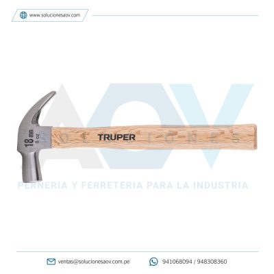Martillo cabeza cónica 18 mm uña curva, Truper, 10554
