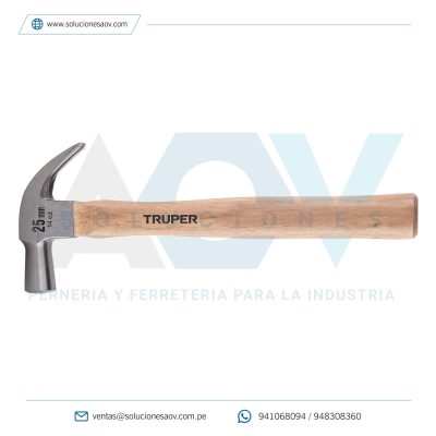 Martillo cabeza cónica 25 mm uña curva, Truper, 10558
