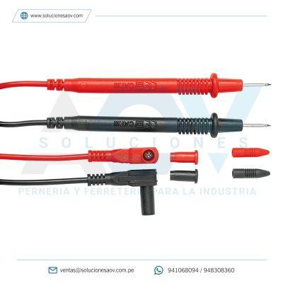 Juego de cables de prueba para multímetro, Truper, 102406