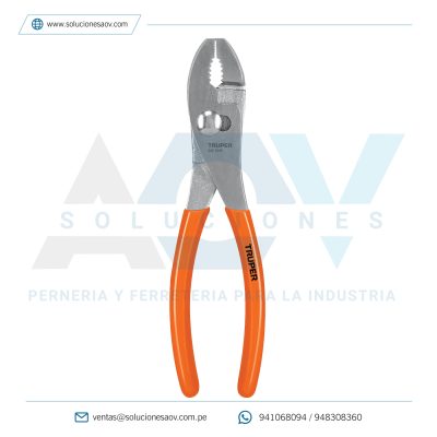 Pinza de chofer 8″ mango de PVC, Truper, 17301