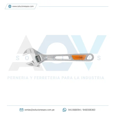 Llave ajustable (perico) 8″ cromada, Truper, 15510
