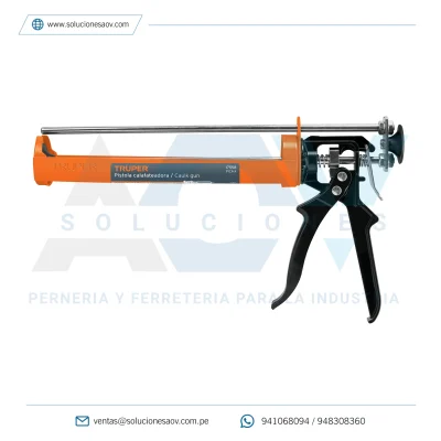 Pistola calafateadora tipo esqueleto, reforzada, Truper, 17558
