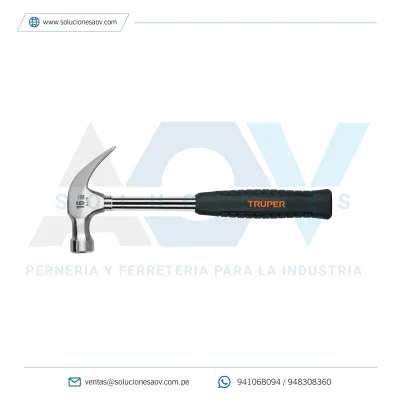 Martillo pulido 16 oz, mango tubular c/neopreno, 16700