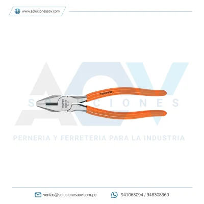Pinza(alicate) para electricista 9″ mango de PVC, Truper, 100579