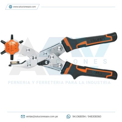 Pinza sacabocados 9″ mango de PVC, Truper, 17340