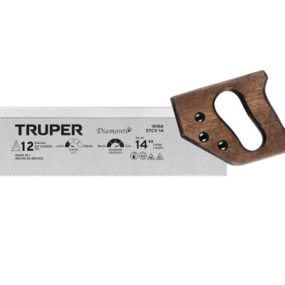 Serrucho de costilla 14″ Diamante, 12 DPP, Truper, 18166