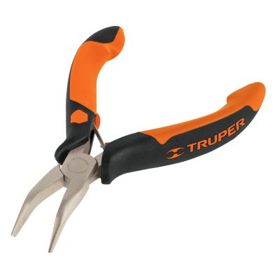 Mini pinza de punta curva 5″, Truper PM-PC4, 173 65