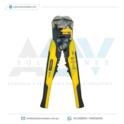 Alicate Pelacables Automático Profesional Stanley 96-230 con Ponchador 8 Pulgadas