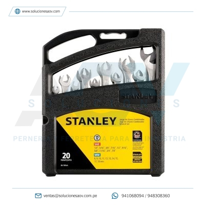 Juego de Llaves Combinadas de 20 Piezas Stanley