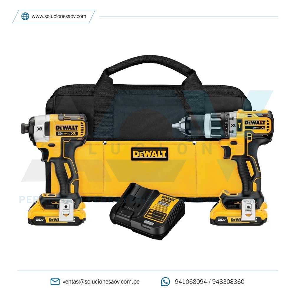 Combo Taladro + Atornillador 20V XR DeWalt DCK287D2-B2