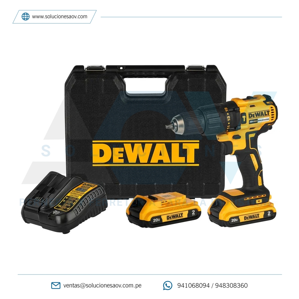 Taladro Percutor Inalámbrico 20V DeWalt DCD7781D2-B2